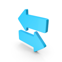 Arrows Right Left Symbol Blue PNG & PSD Images