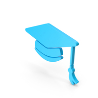 Blue Graduation Cap Symbol PNG & PSD Images