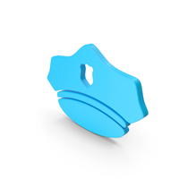 Blue Police Hat Symbol PNG & PSD Images
