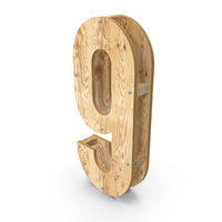 Wooden Number 9 PNG & PSD Images