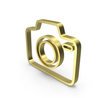 PHOTO CAMERA ICON GOLD PNG & PSD Images