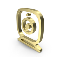 WEB CAM ICON GOLD PNG & PSD Images