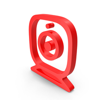WEB CAM ICON RED PNG & PSD Images
