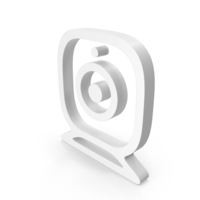 WEB CAM ICON WHITE PNG & PSD Images