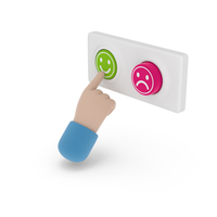 Hand Pressing Happy Face Button Icon PNG & PSD Images