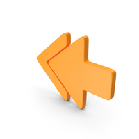 Orange Fast Rewind Arrow PNG & PSD Images