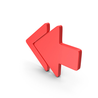 Red Fast Rewind Arrow Symbol PNG & PSD Images