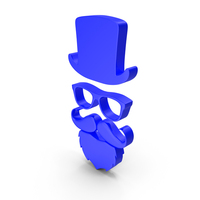 HAT GLASSES BEARD LOGO BLUE BLACK PNG & PSD Images