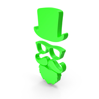 HAT GLASSES BEARD LOGO GREEN BLACK PNG & PSD Images