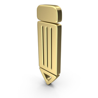 Pencil Symbol Gold PNG & PSD Images