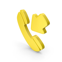 Yellow Incoming Call Symbol PNG & PSD Images
