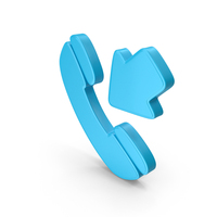 Blue Incoming Call Symbol PNG & PSD Images