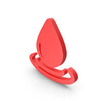 Red Water Drop With Wave Symbol PNG & PSD Images