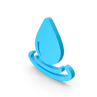 Blue Water Drop With Wave Symbol PNG & PSD Images