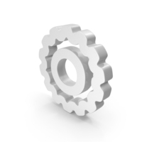 White Gear Logo Icon PNG & PSD Images