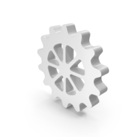 White Gear Logo Icon PNG & PSD Images