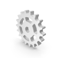 White Gear Logo Icon PNG & PSD Images