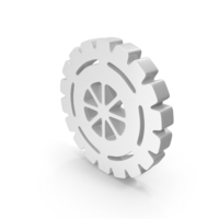 White Gear Logo Icon PNG & PSD Images