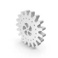 White Gear Logo Icon PNG & PSD Images