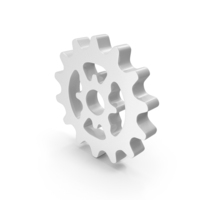 White Gear Logo Icon PNG & PSD Images