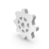 White Gear Logo Icon PNG & PSD Images