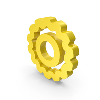 Yellow Gear Logo Icon PNG & PSD Images
