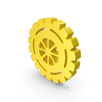 Yellow Gear Logo Icon PNG & PSD Images