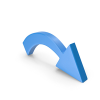 Blue Curved Arrow PNG & PSD Images