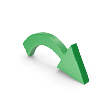 Green Curved Arrow PNG & PSD Images
