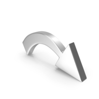 Silver Curved Arrow PNG & PSD Images