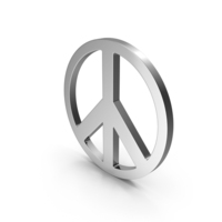 Silver Peace Symbol PNG & PSD Images