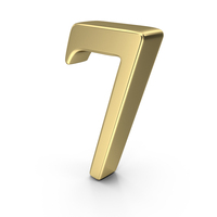 Gold Number 7 PNG & PSD Images