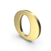 Gold Number 0 PNG & PSD Images