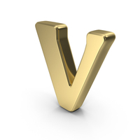 Gold Letter V PNG & PSD Images