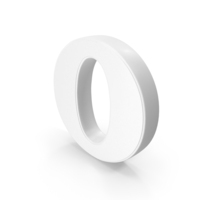 White Number 0 PNG & PSD Images