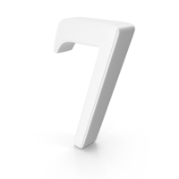 White Number 7 PNG & PSD Images