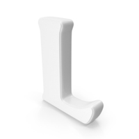 White Capital Letter L PNG & PSD Images