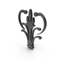 Black Decorative Floral Frame Element PNG & PSD Images