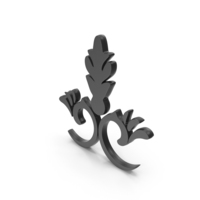 Black Floral Leaf Design PNG & PSD Images