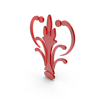 Red Glass Floral Frame PNG & PSD Images