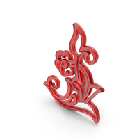 Red Glass Floral Design PNG & PSD Images