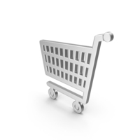 Silver Shopping Cart Symbol PNG & PSD Images