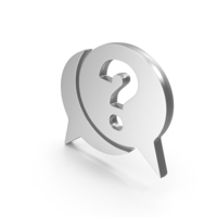 Silver Question Mark Chat Symbol PNG & PSD Images