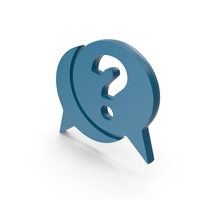 Blue Question Mark Chat Symbol PNG & PSD Images