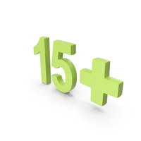 Green 15+ Age Restriction Symbol PNG & PSD Images