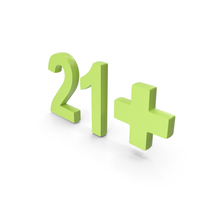 Green 21+ Age Restriction Symbol PNG & PSD Images