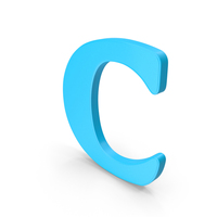 Font Design C Blue PNG & PSD Images
