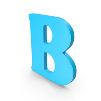 Font Design B Blue PNG & PSD Images