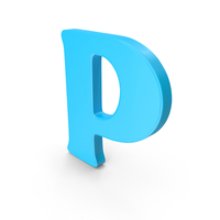 Font Design P Blue PNG & PSD Images