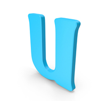 Font Design U Blue PNG & PSD Images